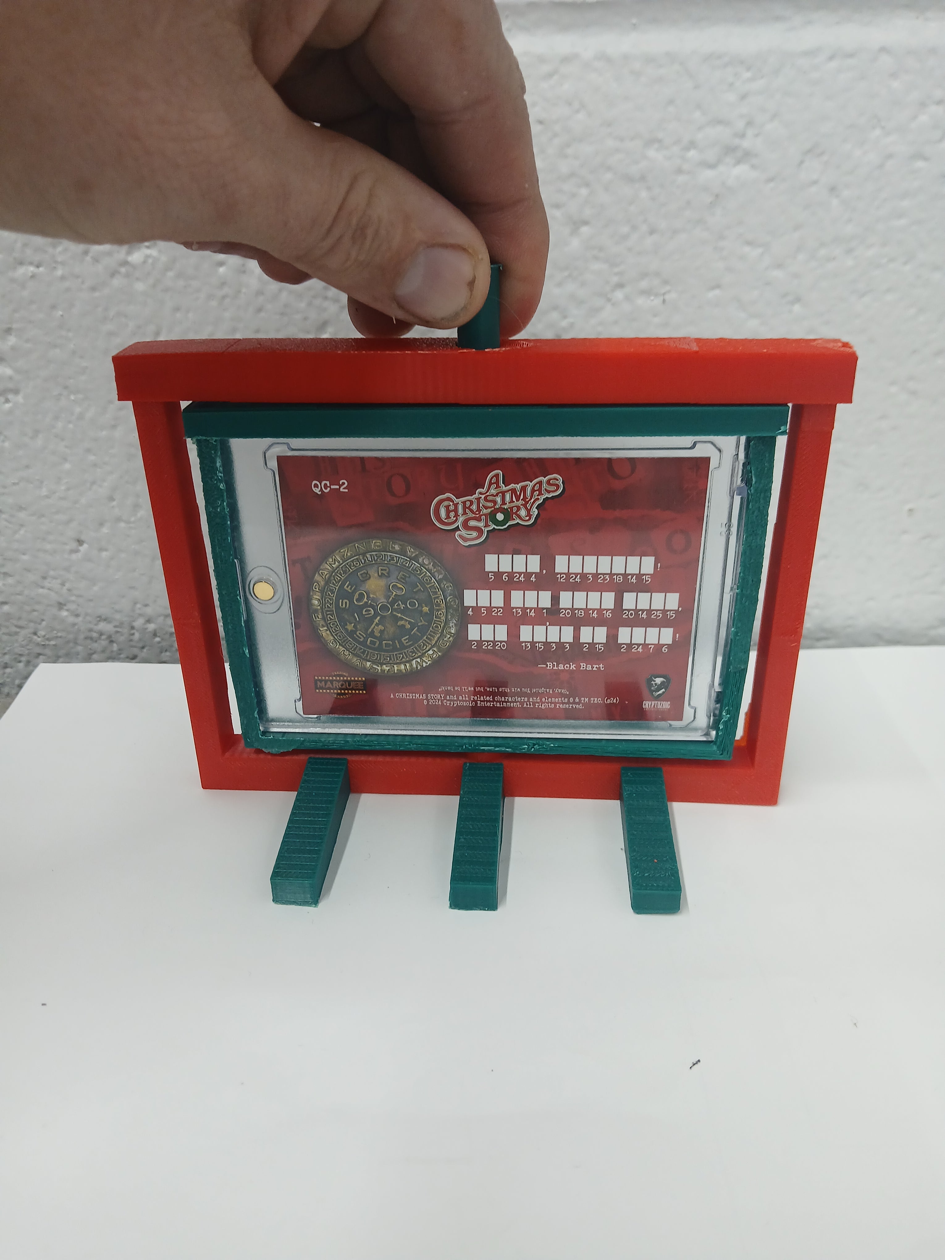 2 Color Magnetic Acrylic Case * Horizontal * Graded Trading Sports Card Pokemon Slab Spinner Display