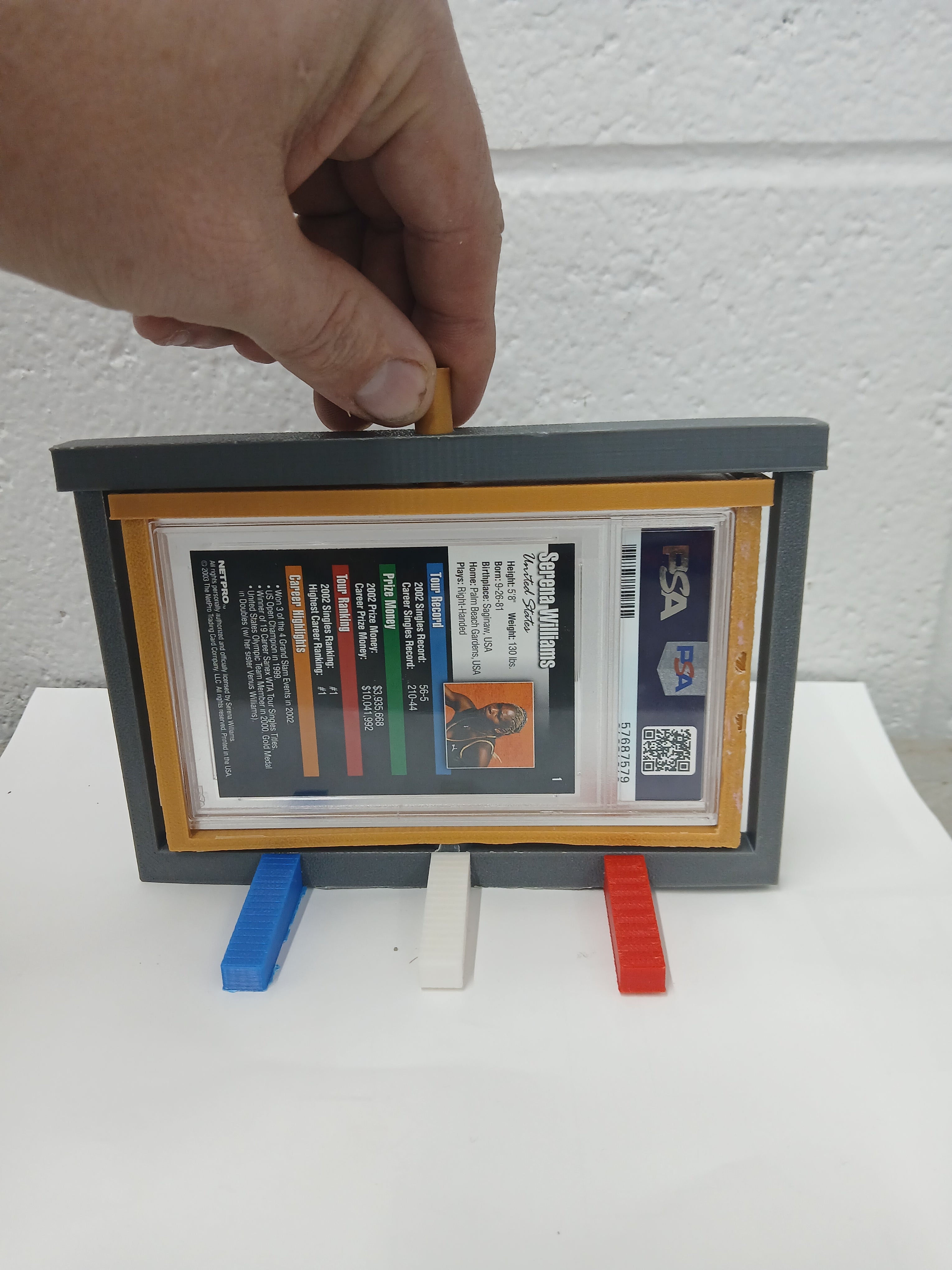 3 Color PSA * Horizontal * Graded Trading Sports Card Pokemon Slab Spinner Display