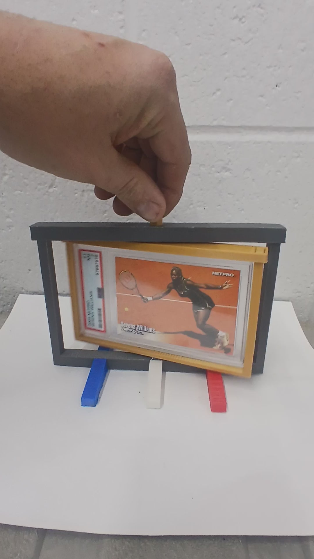 3 Color PSA * Horizontal * Graded Trading Sports Card Pokemon Slab Spinner Display