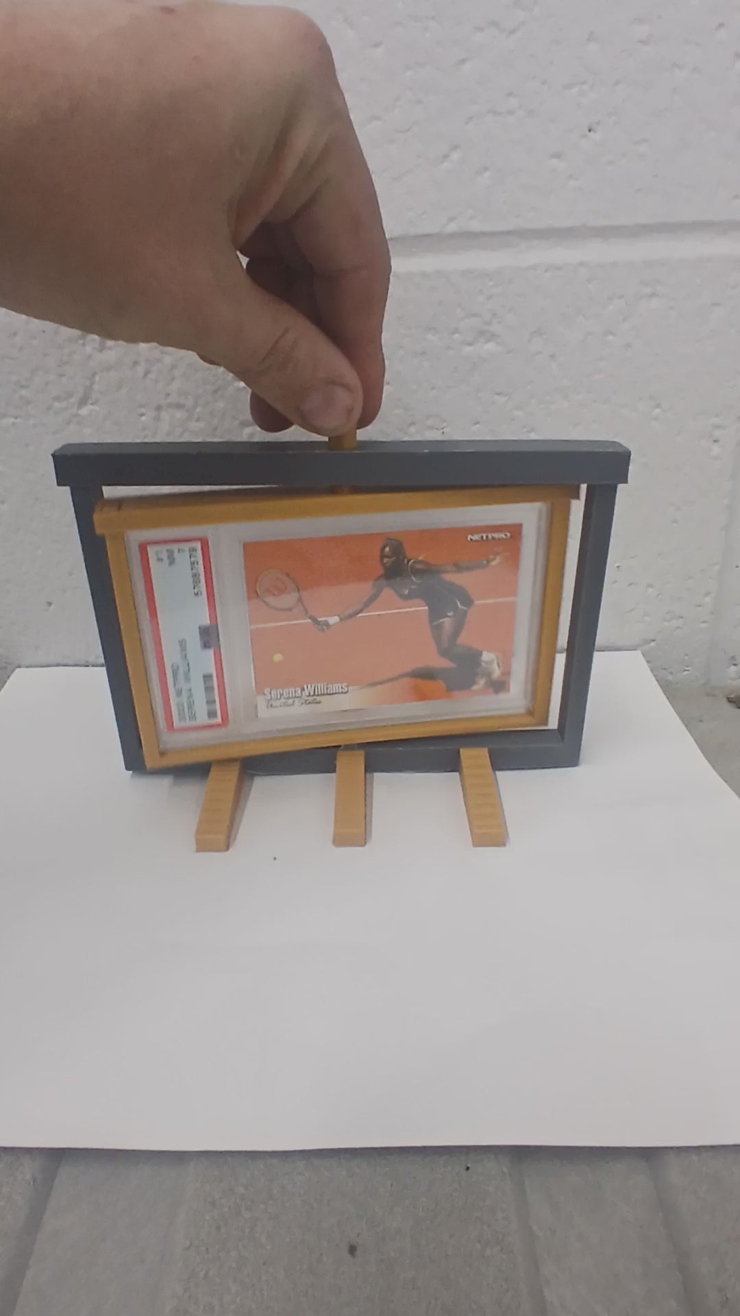 2 Color PSA * Horizontal * Graded Trading Sports Card Pokemon Slab Spinner Display