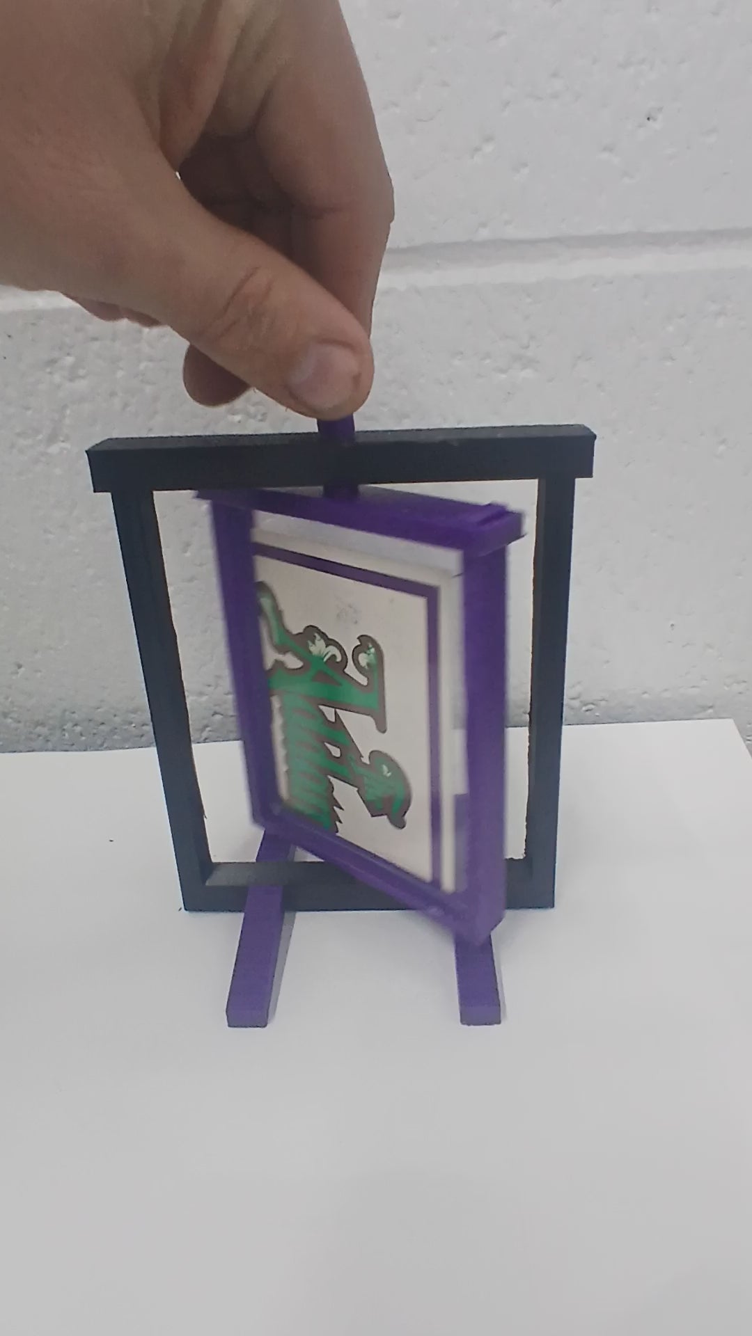 2 Color Toploader * Vertical * Graded Trading Sports Card Pokemon Slab Spinner Display